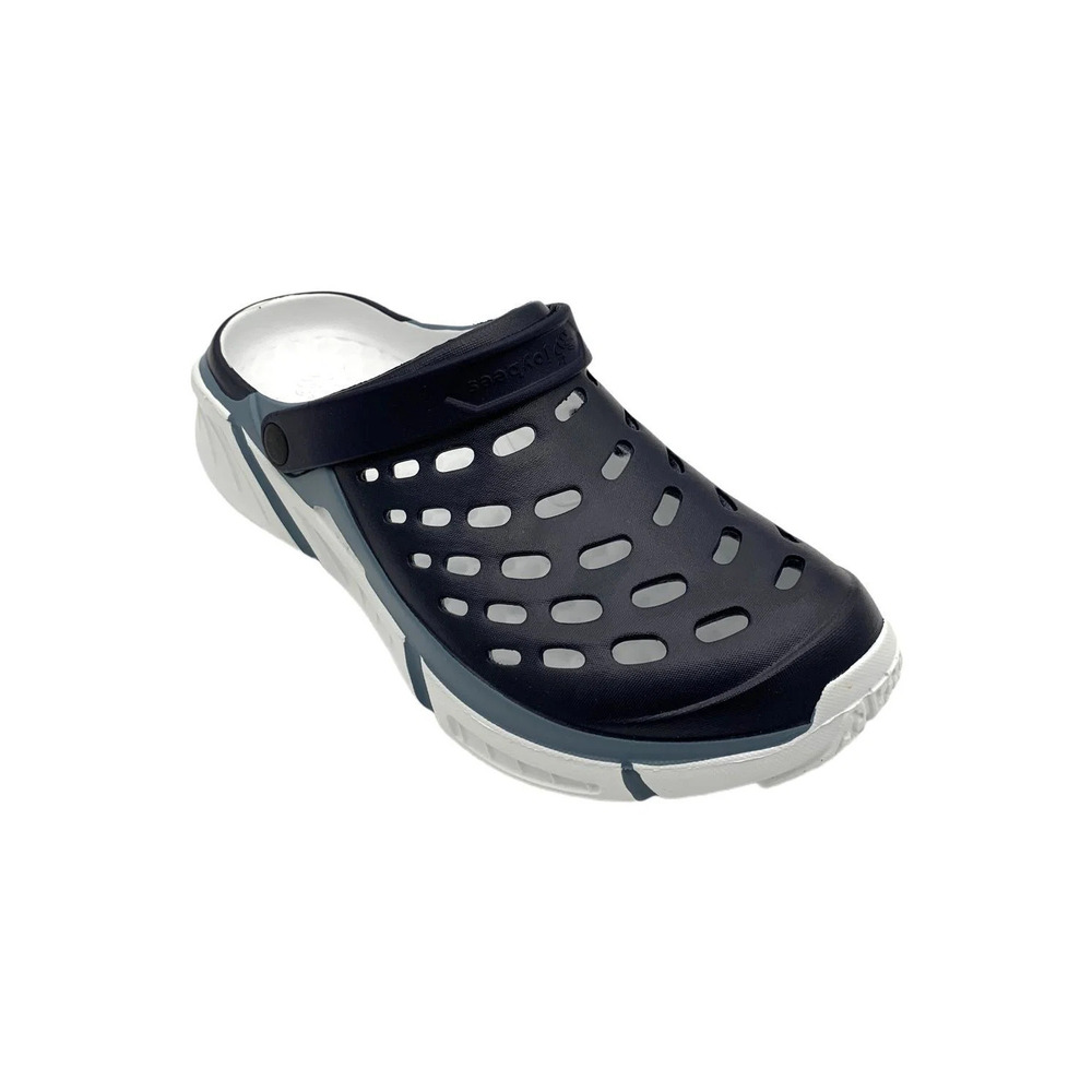 Joybees Adult Trekking Clog (Men's) Navy/White - Medium